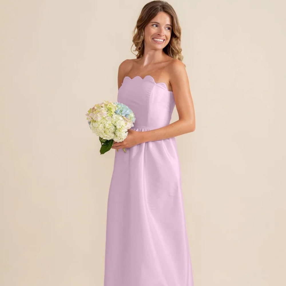 Lula Kate Hayes Floor Length Scalloped Ball gown